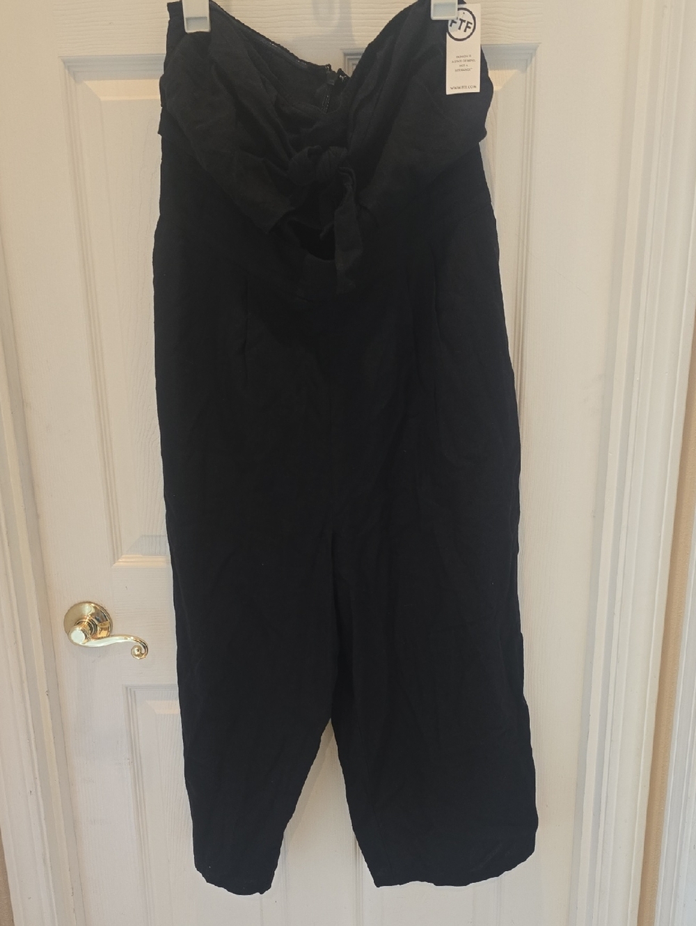 Fashion to Figure Black Strapless Wide-Leg Jumpsuit